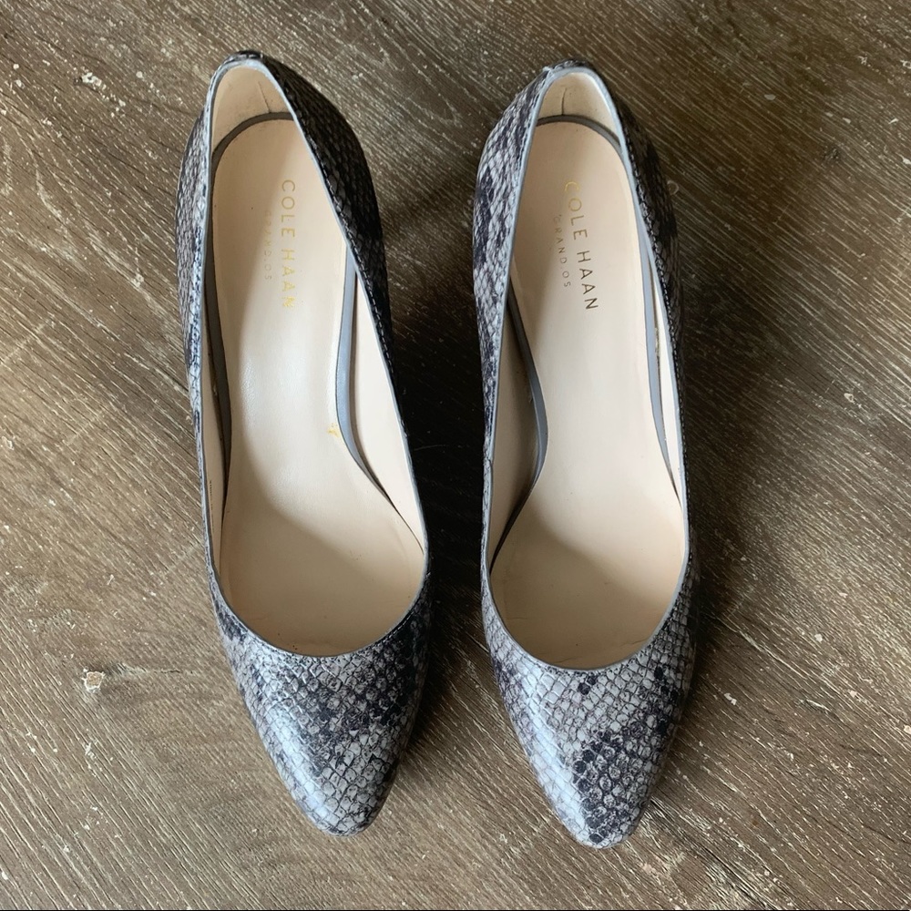 Cole Haan snake skin pumps